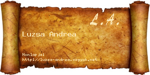 Luzsa Andrea névjegykártya