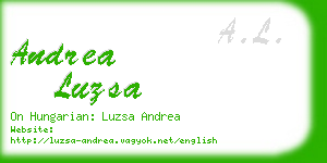 andrea luzsa business card